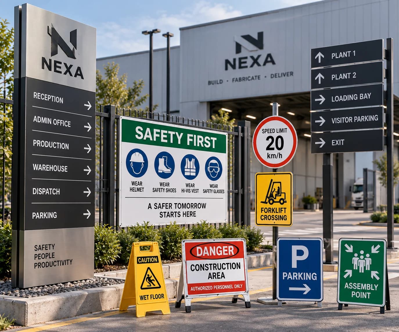 Traffic and safety signboard