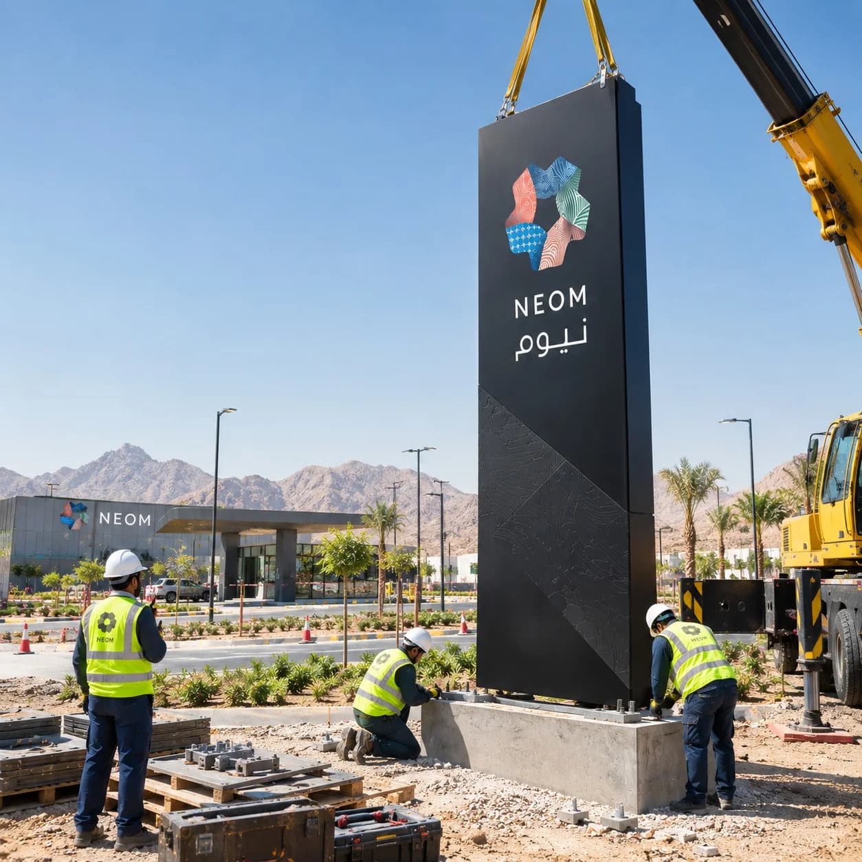 NEOM project signage